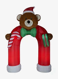 Animated Airblown Archway Mixed Media Bow Tie Wiggling Teddy Bear