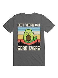 Kawaii Best Vegan Cat Dad Ever T-Shirt