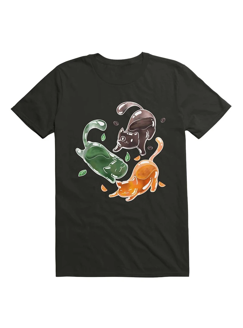Kawaii Beverage Cats T-Shirt