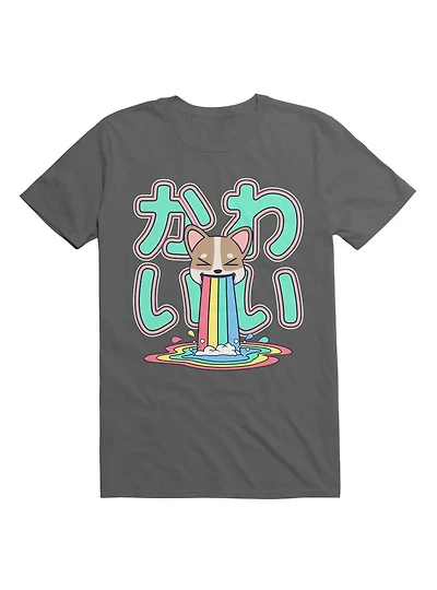 Kawaii Corgi Rainbow Puke T-Shirt
