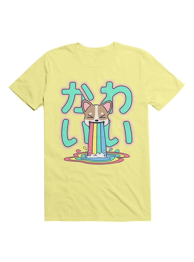 Kawaii Corgi Rainbow Puke T-Shirt