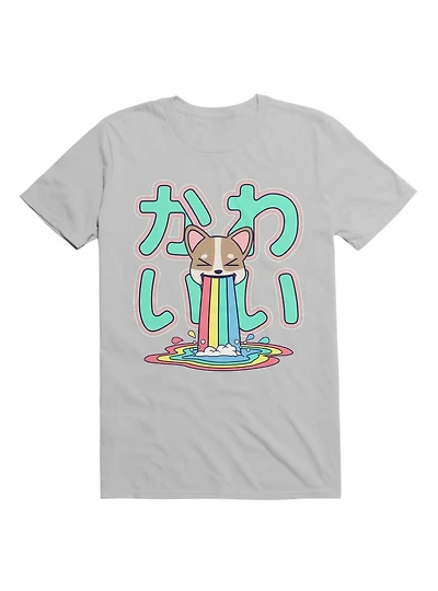 Kawaii Corgi Rainbow Puke T-Shirt
