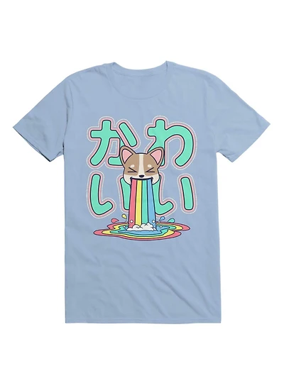 Kawaii Corgi Rainbow Puke T-Shirt