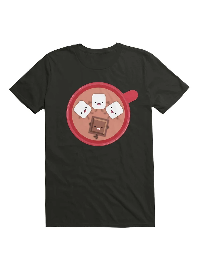 Kawaii Hot Chocolate Marshmallow Pool Party T-Shirt