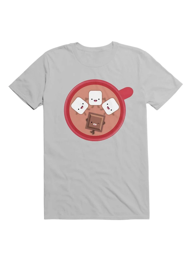 Kawaii Hot Chocolate Marshmallow Pool Party T-Shirt