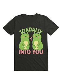 Kawaii Toadally Into You Funny Frog Valentine's Day Pun T-Shirt
