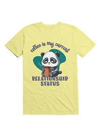 Kawaii Coffee is My Current Relationship Status T-Shirt