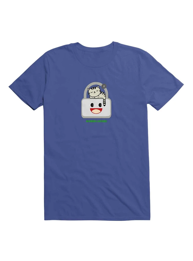 Kawaii Sleeping Kitty Lock Screen T-Shirt