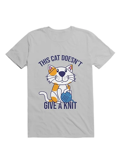 Kawaii This Cat Doesn't Give A Knit T-Shirt