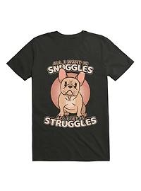 Kawaii Frenchie Snuggles & Struggles T-Shirt
