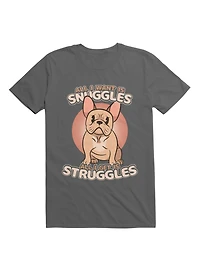 Kawaii Frenchie Snuggles & Struggles T-Shirt