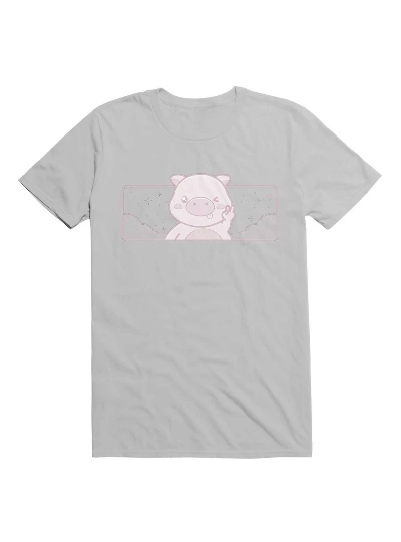 Kawaii Pink Peace Piggy T-Shirt