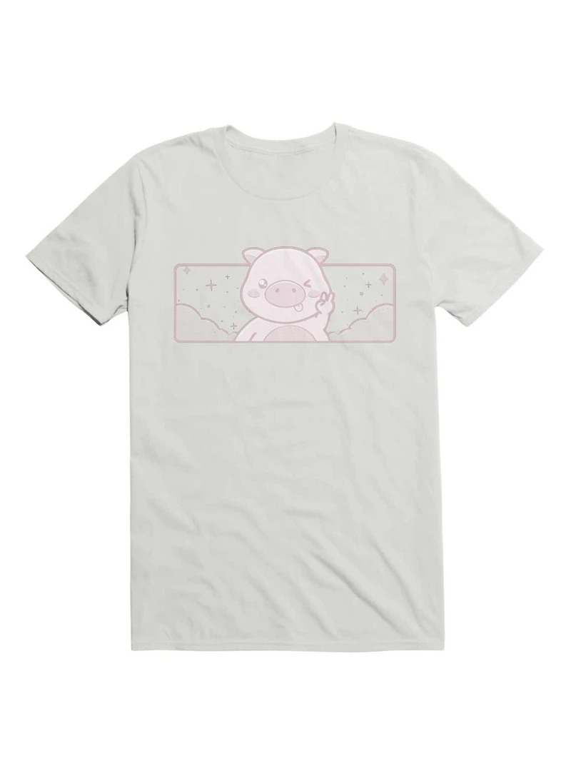 Kawaii Pink Peace Piggy T-Shirt