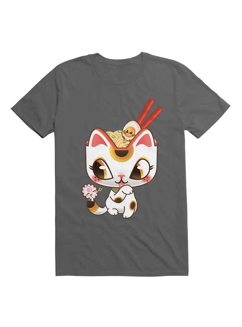 Kawaii Lucky Ramen Cat T-Shirt