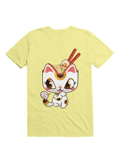 Kawaii Lucky Ramen Cat T-Shirt