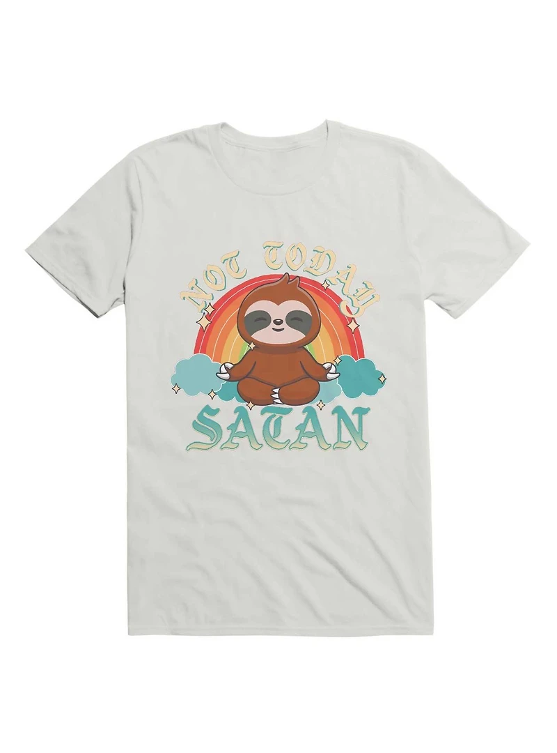 Kawaii Not Today, Satan Kawaii Yoga Sloth T-Shirt