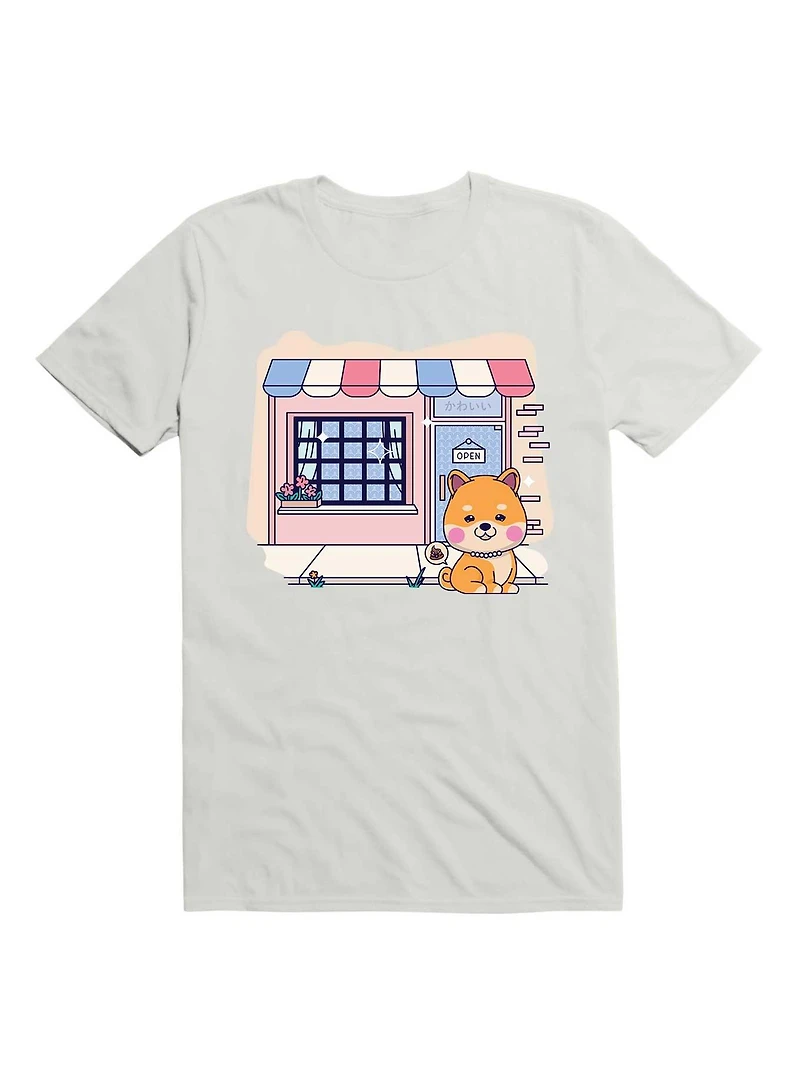 Kawaii Doggo Restaurant Cute Shiba Inu T-Shirt