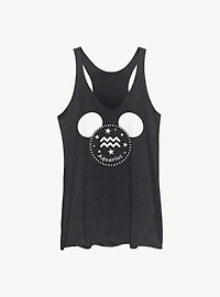 Disney Mickey Mouse Aquarius Ears Womens Tank Top
