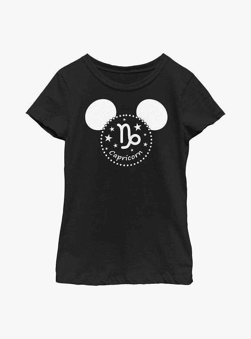 Disney Mickey Mouse Capricorn Ears Youth Girls T-Shirt