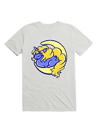 Kawaii Sleepytime Unicorn On The Moon T-Shirt