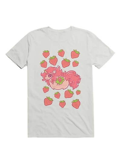 Kawaii Strawberry Unicorn With Strawberries T-Shirt