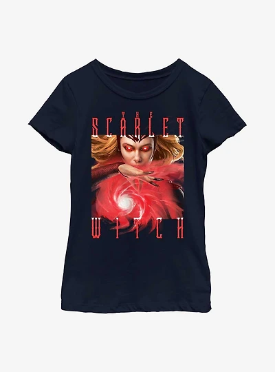 Marvel Doctor Strange The Multiverse Of Madness Scarlet Witch Book Damned Youth Girls T-Shirt