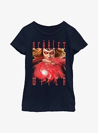 Marvel Doctor Strange The Multiverse Of Madness Scarlet Witch Book Damned Youth Girls T-Shirt