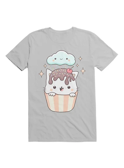 Kawaii Cupcake Cat With Sprinkles T-Shirt