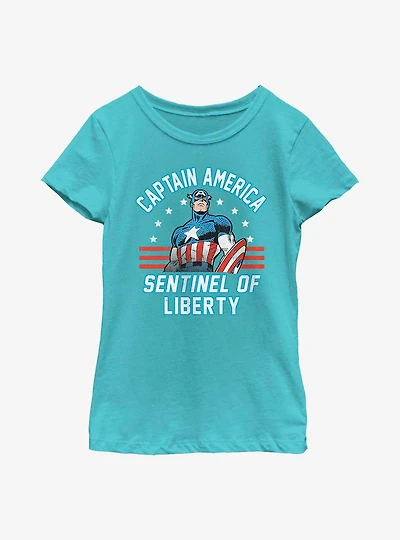Marvel Captain America Sentinel Of Liberty Youth Girls T-Shirt