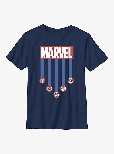 Marvel Americana Stripes Youth T-Shirt