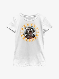 Marvel Guardians Of The Galaxy Rocket Raccoon Stamp Youth Girls T-Shirt