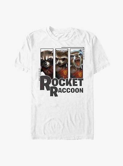 Marvel Guardians Of The Galaxy Rocket Raccoon Panels T-Shirt