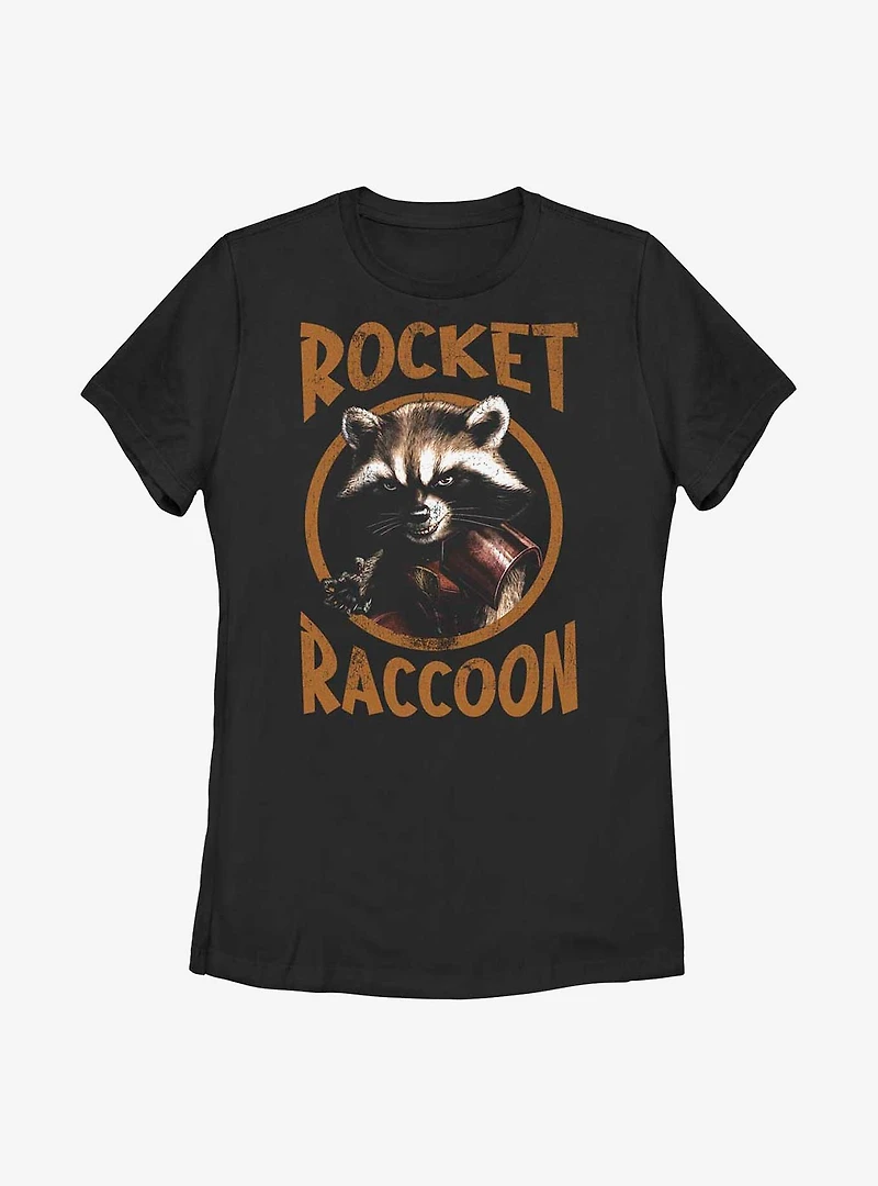 Marvel Guardians Of The Galaxy Grunge Rocket Raccoon Womens T-Shirt