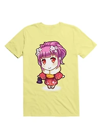 Kawaii Pink Haired Girl Kimono T-Shirt