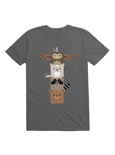 Kawaii Baby Animals Totem Pole T-Shirt