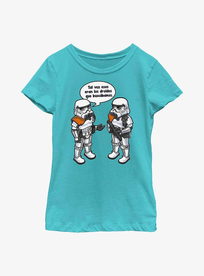 Star Wars Might Be The Droids We Were Looking For Spanish Youth Girls T-Shirt
