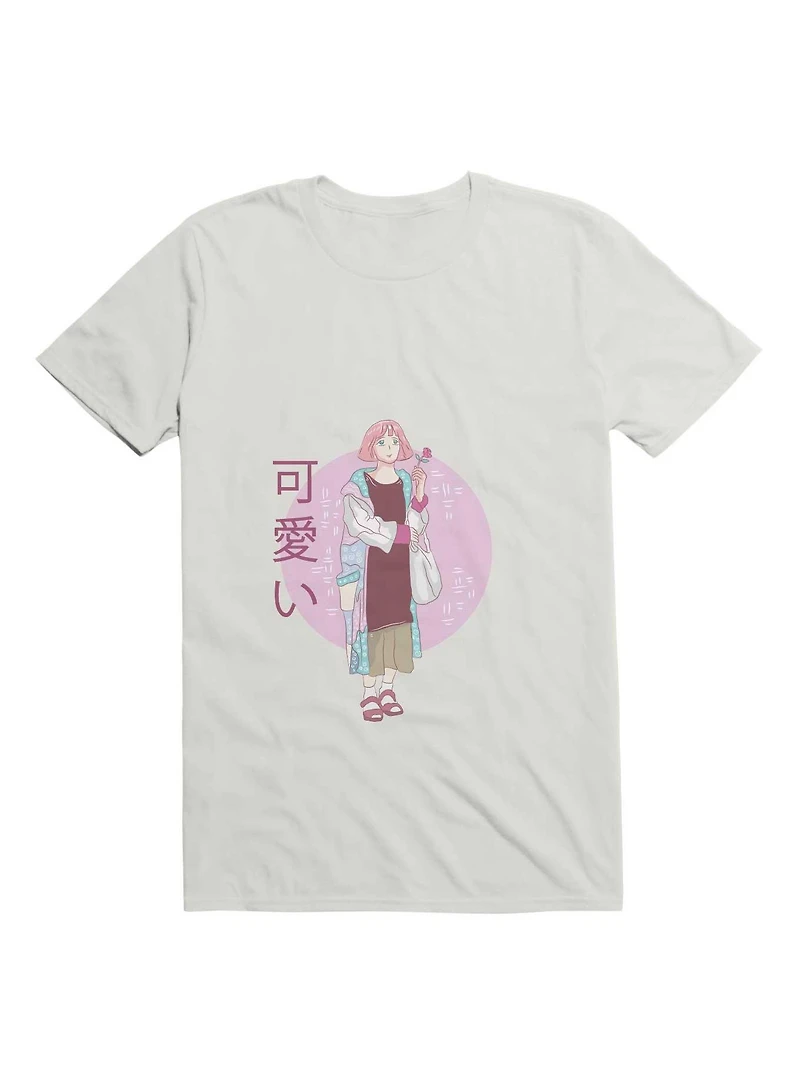 Kawaii Girl and Flower T-Shirt
