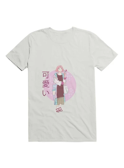Kawaii Girl and Flower T-Shirt