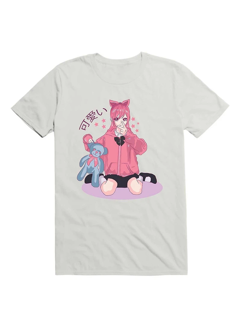Kawaii Girl Teddy Bear T-Shirt