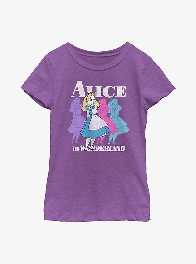 Disney Alice Wonderland Trippy Youth Girls T-Shirt
