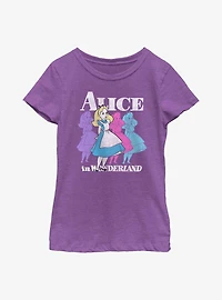 Disney Alice Wonderland Trippy Youth Girls T-Shirt