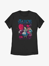 Disney Alice Wonderland Technicolor Womens T-Shirt