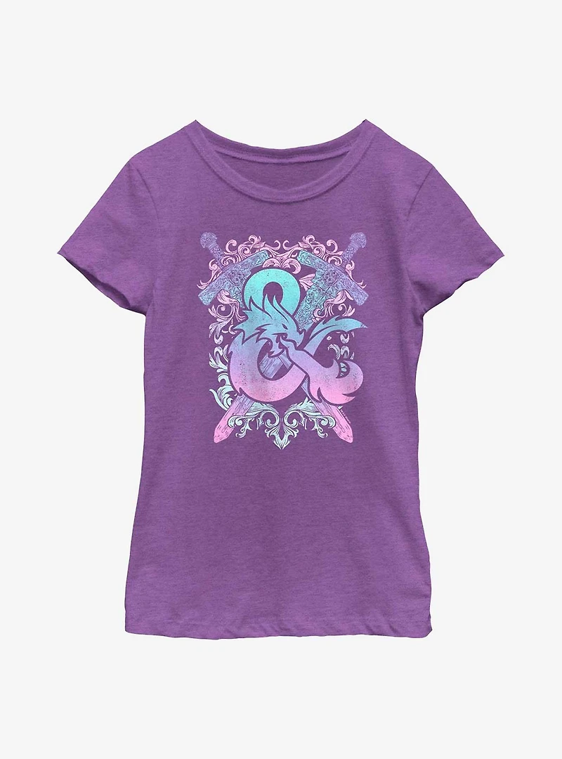 Dungeons & Dragons Pastel Ampersand Youth Girls T-Shirt