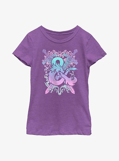Dungeons & Dragons Pastel Ampersand Youth Girls T-Shirt