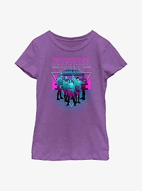 Stranger Things Neon Color Group Youth Girls T-Shirt