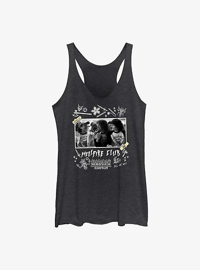 Stranger Things Hellfire Club Scrapbook Womens Tank Top