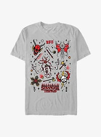 Stranger Things Hellfire Club Doodles T-Shirt