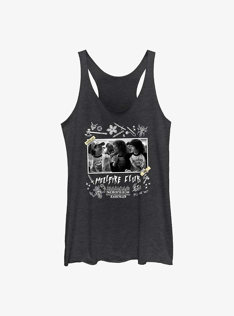 Stranger Things Hellfire Club Scrapbook Girls Tank