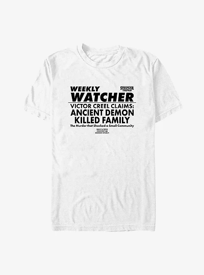Stranger Things Weekly Watcher Victor Creel T-Shirt