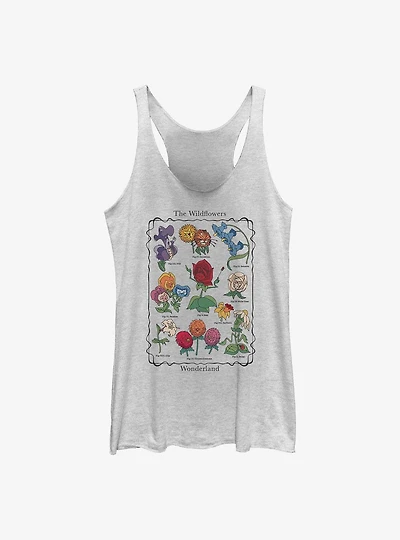 Disney Alice Wonderland Wildflowers Chart Girls Tank